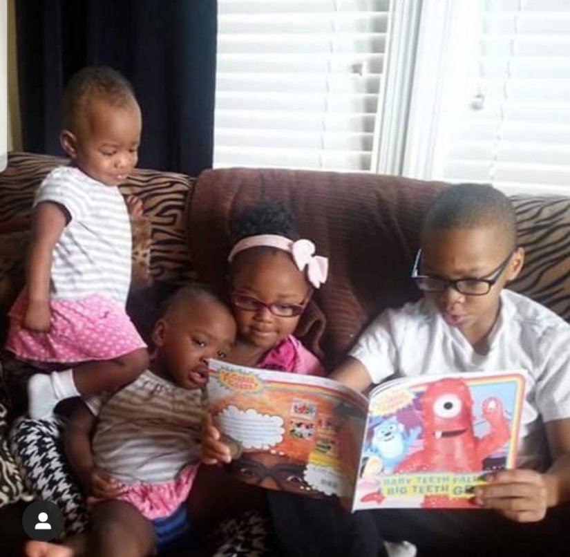 My favorite throwback of my kiddos on the couch enjoying a good storybook .